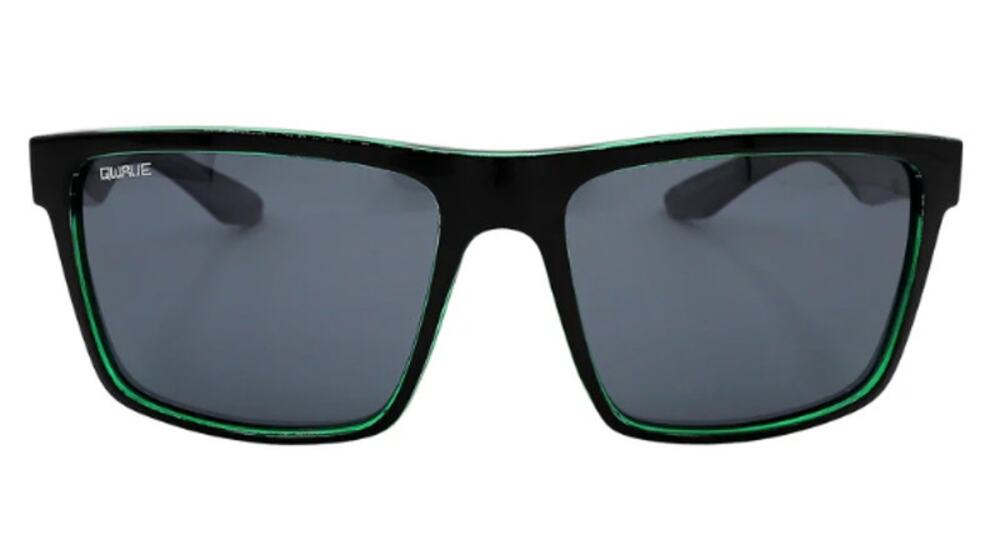 Boys Dual Tone Sport Sunglasses Black & Green Frame Grey Performance Lens NWT